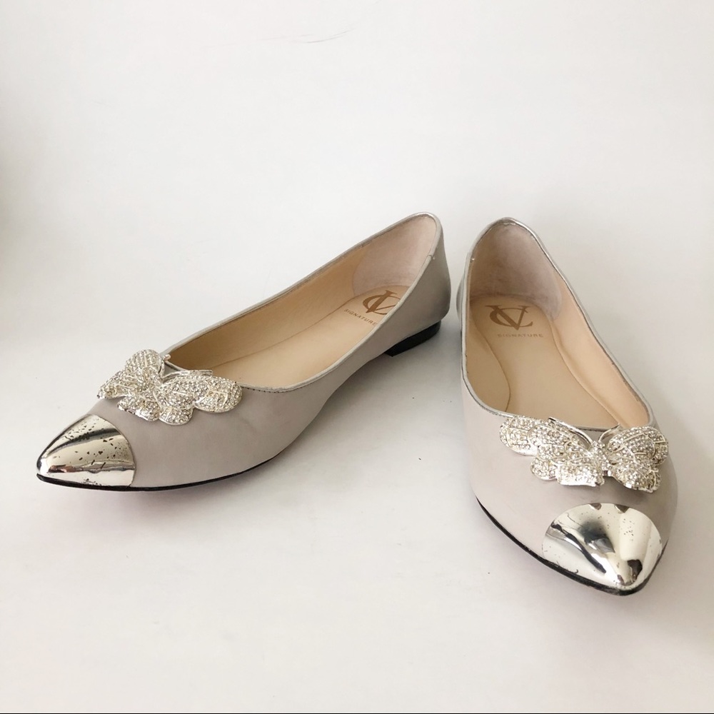 VC Signature Chicago Silver Butterfly Flats 8